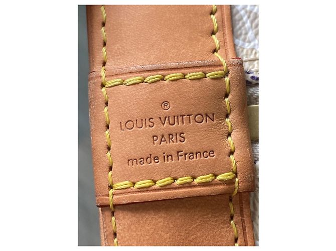 Borsa Louis Vuitton Alma BB Nautical Damier Azur Marrone Rosa Beige - vista 11