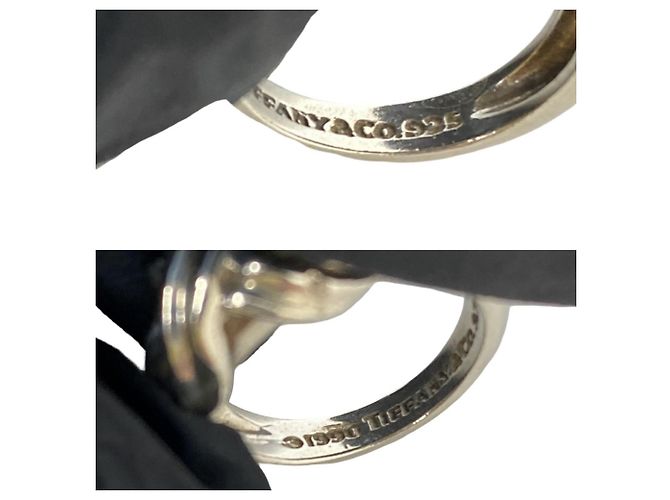 Tiffany & Co Anello Tiffany Vintage Signature Cross Argento - vista 3