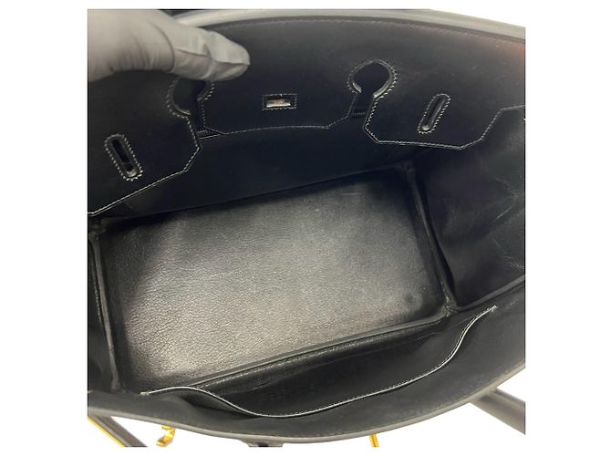 Hermès Borsa HERMES Birkin 35 in pelle Box Calf Nero - vista 9