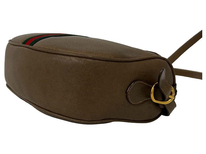 Borsa a tracolla mini Gucci Old Sherry Line Marrone Rosso Verde - vista 8