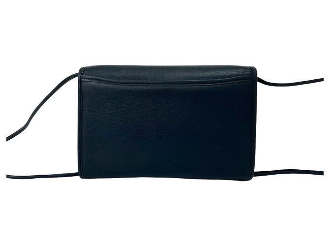 Mini borsa a tracolla in pelle blu navy Yves Saint Laurent - vista 3