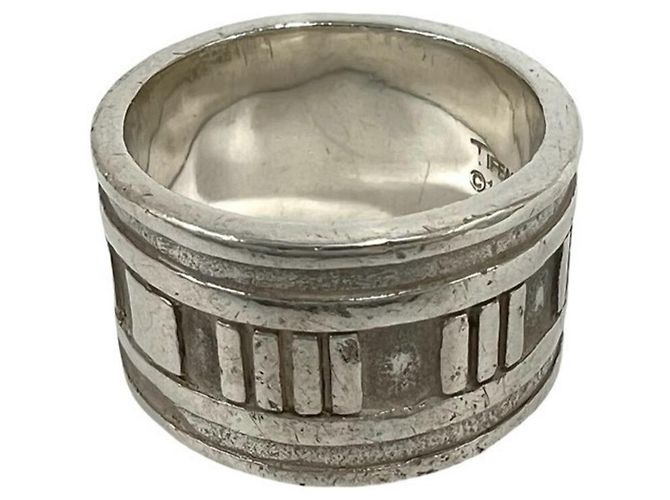 Tiffany & Co Anello Tiffany Vintage Atlas Wide Band Argento - vista 4