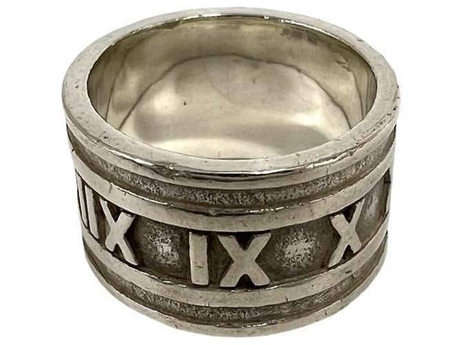 Tiffany & Co Anello Tiffany Vintage Atlas Wide Band Argento - vista 5
