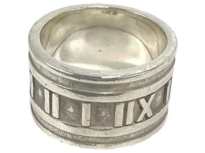 Tiffany & Co Anello Tiffany Vintage Atlas Wide Band Argento - vista 6