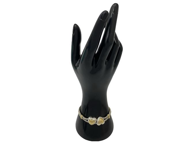 Tiffany & Co Bracciale Cuore Double Rope Tiffany Argento D'oro - vista 2