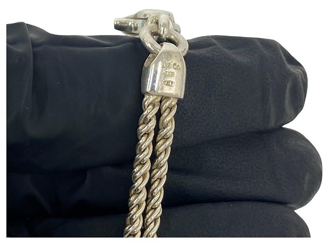 Tiffany & Co Bracciale Cuore Double Rope Tiffany Argento D'oro - vista 3