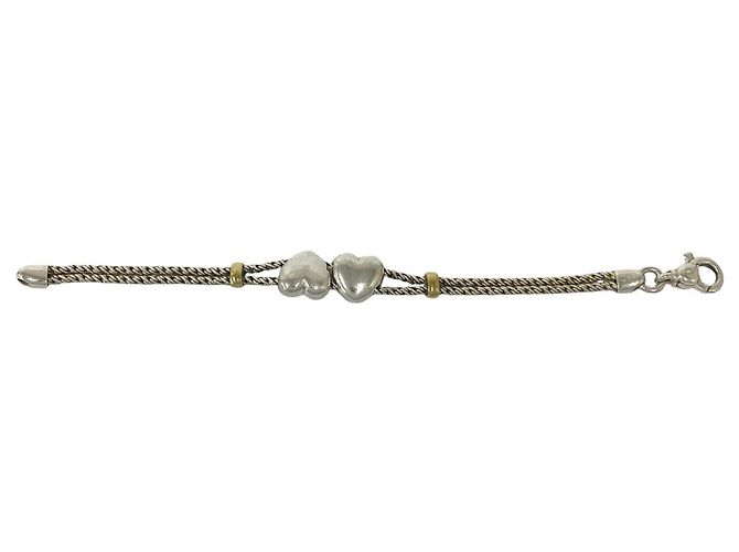 Tiffany & Co Bracciale Cuore Double Rope Tiffany Argento D'oro - vista 6