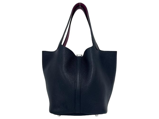 Hermès Borsa Hermes Picotin Lock MM Blu navy - vista 3