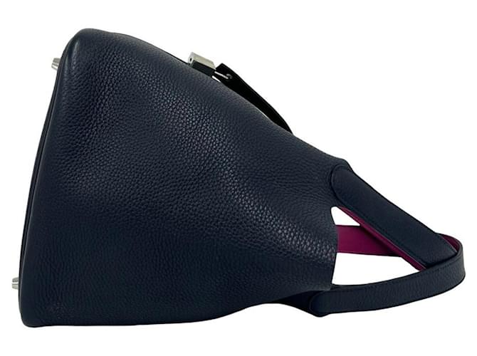 Hermès Borsa Hermes Picotin Lock MM Blu navy - vista 6