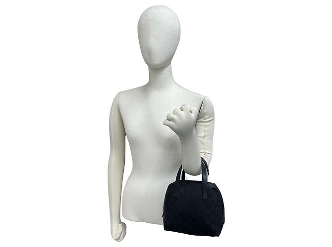 Gucci Mini Handtasche Tote Bag mit GG-Logo-Muster Schwarz - Ansicht 2