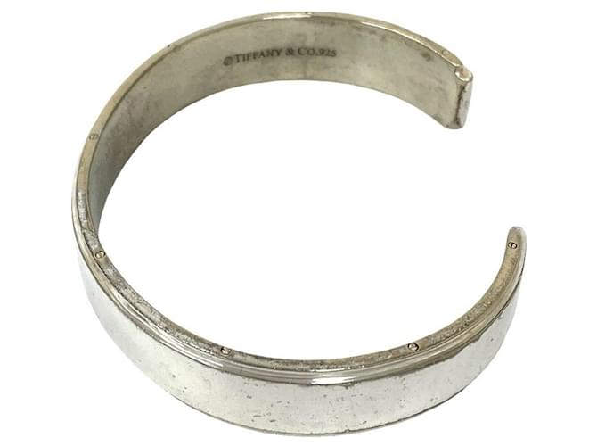 Tiffany & Co Bangles Tiffany Vintage Heavy Plain Silver Argento - vista 4