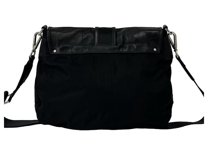 Borsa a tracolla Prada in nylon e pelle Nero - vista 3