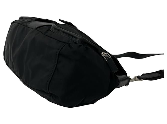 Borsa a tracolla Prada in nylon e pelle Nero - vista 8