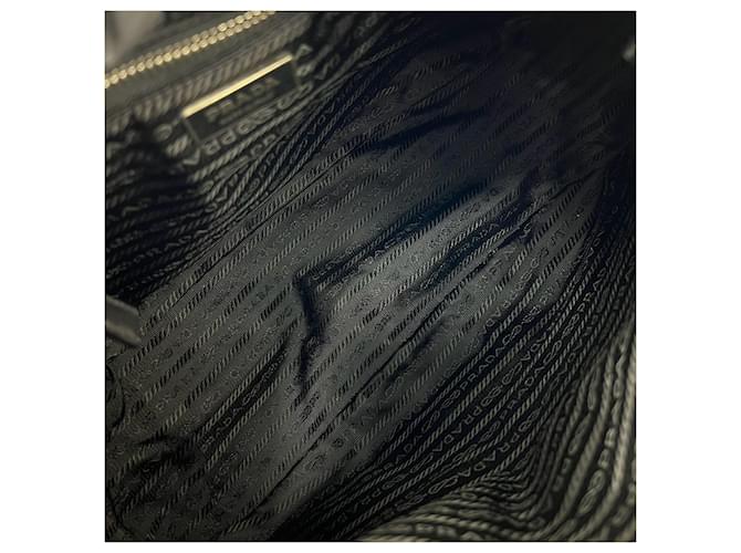 Borsa a tracolla Prada in nylon e pelle Nero - vista 9