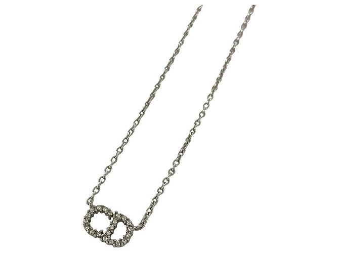 Collana Christian Dior CD Logo Argento - vista 4