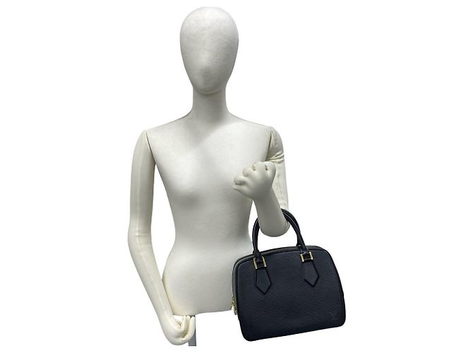 Borsa Louis Vuitton Sablon in pelle Epi con logo inciso Nero - vista 2