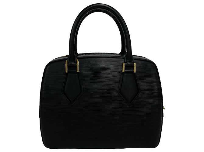 Borsa Louis Vuitton Sablon in pelle Epi con logo inciso Nero - vista 3