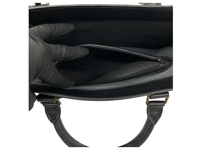 Louis Vuitton Vintage Sac Plat Epi Leather Handbag Nero - vista 10