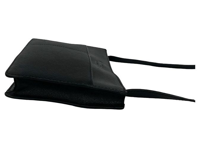 Mini borsa a tracolla Prada in pelle Saffiano nera Nero - vista 6