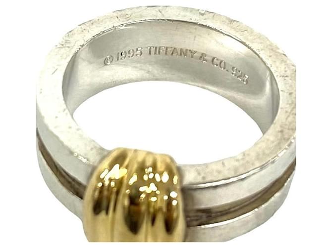 Tiffany & Co Tiffany Vintage Grooved Ring Silber Golden - Ansicht 3