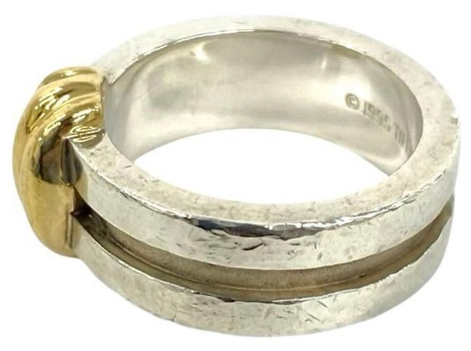 Tiffany & Co Tiffany Vintage Grooved Ring Silber Golden - Ansicht 4