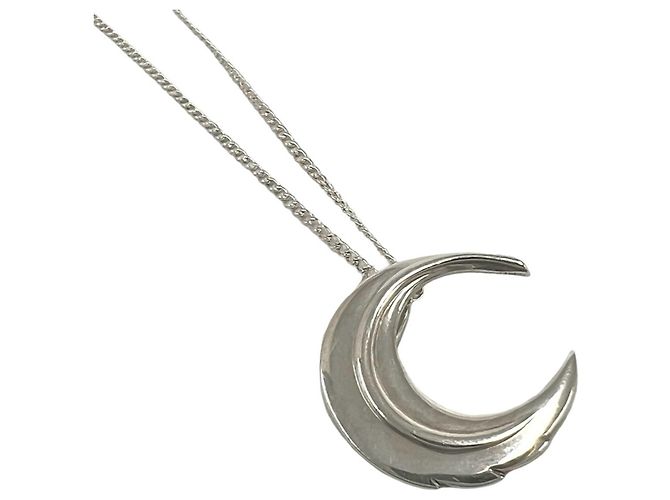 Tiffany & Co Collana Tiffany Vintage Crescent Moon Argento - vista 4