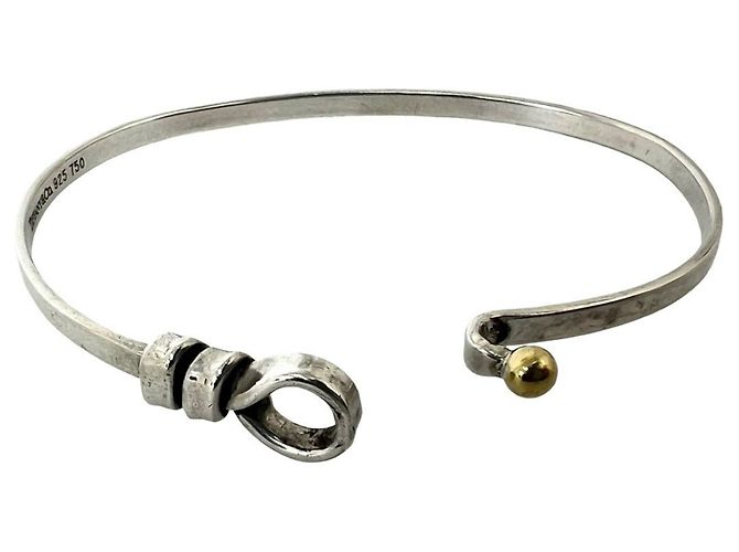 Tiffany & Co Bracciale Tiffany Vintage Hook & Eye Argento D'oro - vista 7