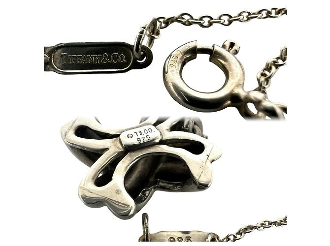 Tiffany & Co Collana Croce Tiffany Vintage Signature Argento - vista 3