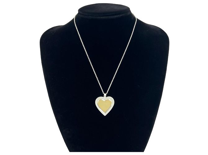 Tiffany & Co Collana con pendente a cuore bicolore Tiffany Argento D'oro - vista 2