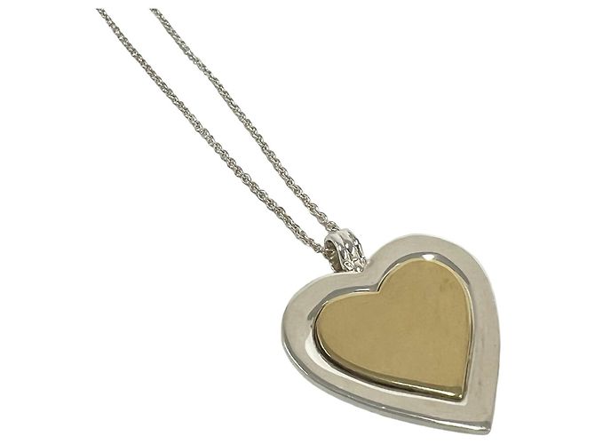 Tiffany & Co Collana con pendente a cuore bicolore Tiffany Argento D'oro - vista 4