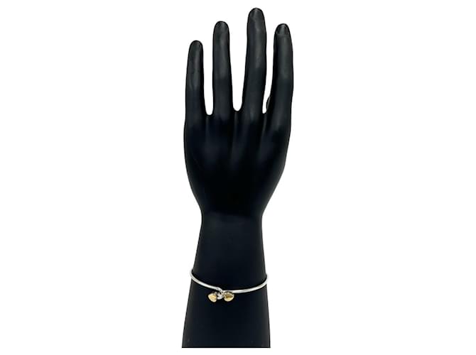 Tiffany & Co Bracciale Tiffany Solid Double Heart Argento D'oro - vista 2