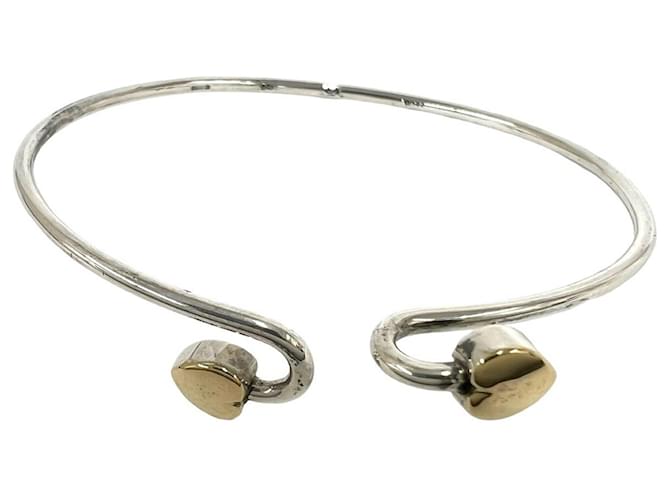 Tiffany & Co Bracciale Tiffany Solid Double Heart Argento D'oro - vista 7