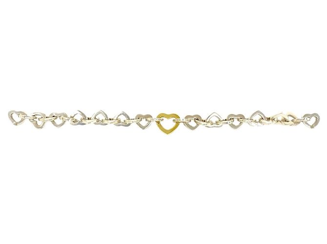 Tiffany & Co Bracciale combinato Tiffany Heart Link Argento D'oro - vista 5