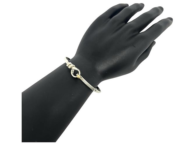 Tiffany & Co Bracciale Tiffany Vintage Hook & Eye Argento D'oro - vista 2