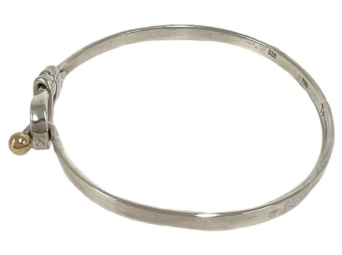 Tiffany & Co Bracciale Tiffany Vintage Hook & Eye Argento D'oro - vista 4
