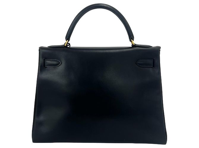 Hermès HERMES Vintage Kelly 32 Handtasche Schwarz - Ansicht 3