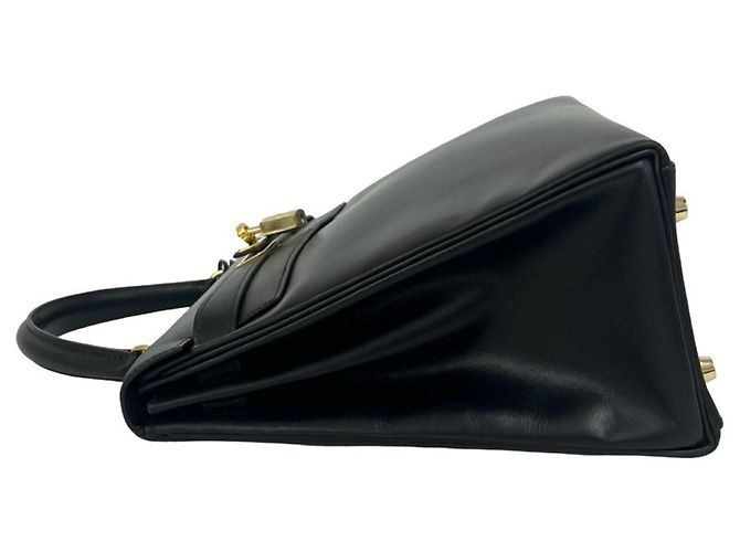 Hermès HERMES Vintage Kelly 32 Handtasche Schwarz - Ansicht 5