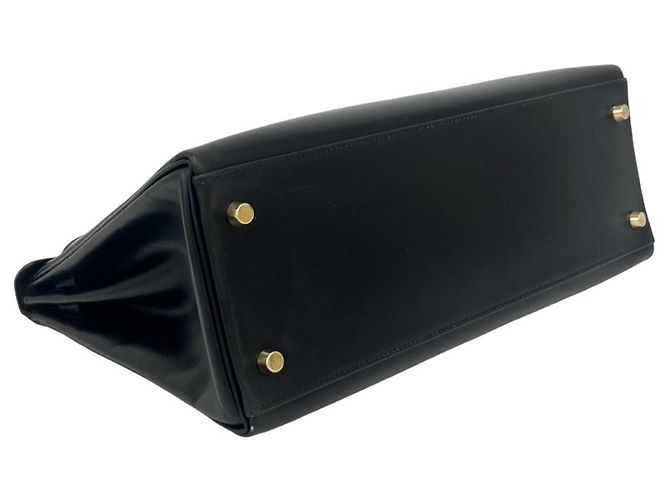 Hermès HERMES Vintage Kelly 32 Handtasche Schwarz - Ansicht 7