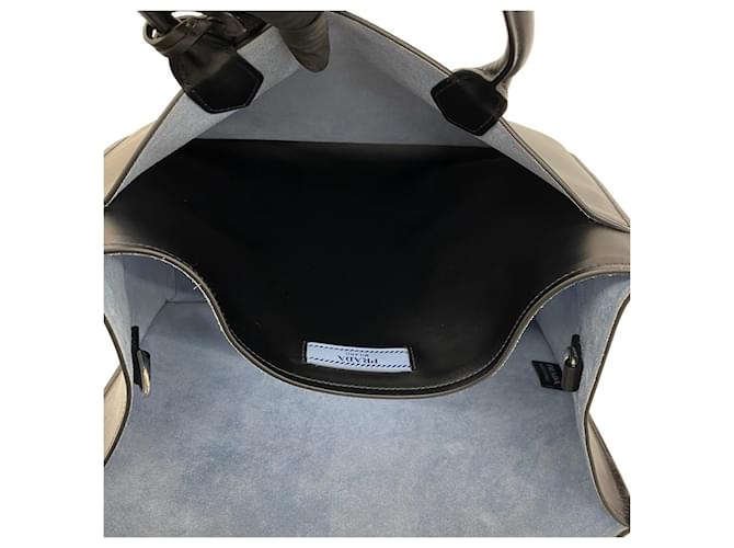 Borsa a tracolla Prada in vitello nero - vista 10