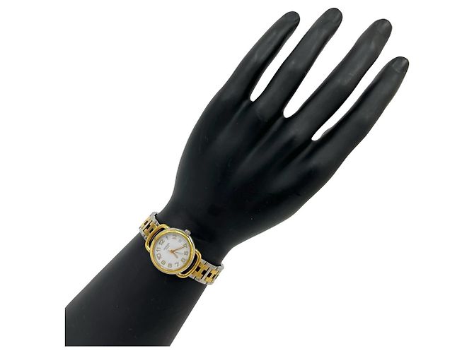 Hermès Hermes Pullman vergoldete Quartz Armbanduhr - Ansicht 2