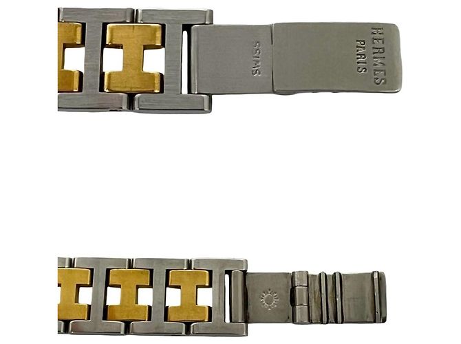 Hermès Hermes Pullman vergoldete Quartz Armbanduhr - Ansicht 3