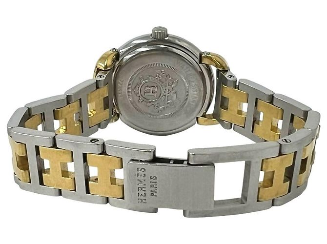 Hermès Hermes Pullman vergoldete Quartz Armbanduhr - Ansicht 8