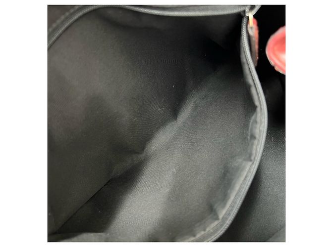 Borsa Tote Gucci Sukey in tela Diamante e pelle Rosso Beige - vista 10