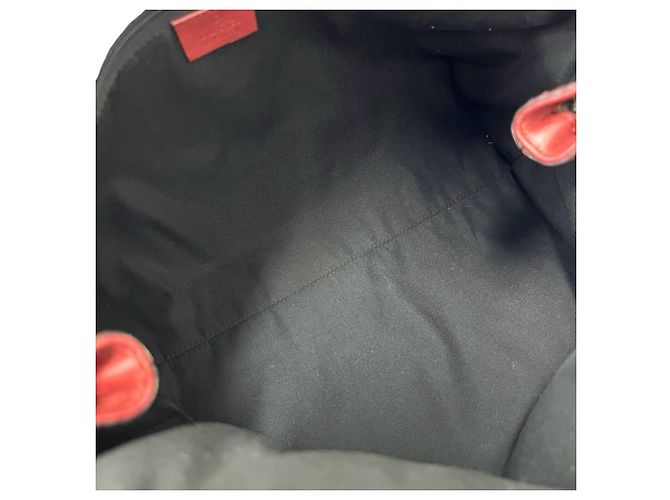 Borsa Tote Gucci Sukey in tela Diamante e pelle Rosso Beige - vista 9
