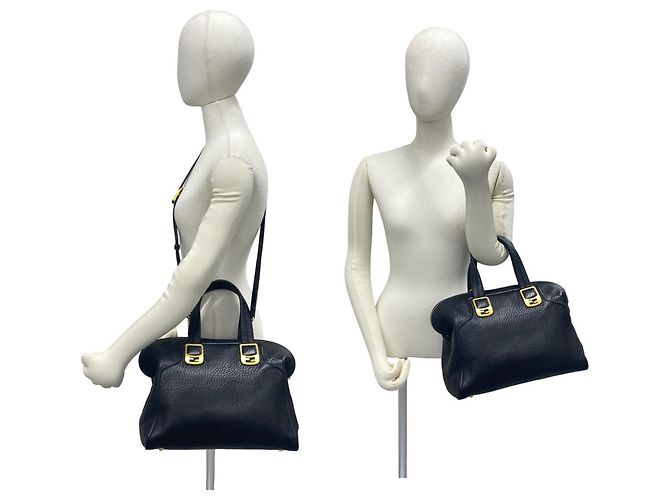 Borsa a tracolla 2-Way Chameleon in pelle Fendi Nero - vista 2