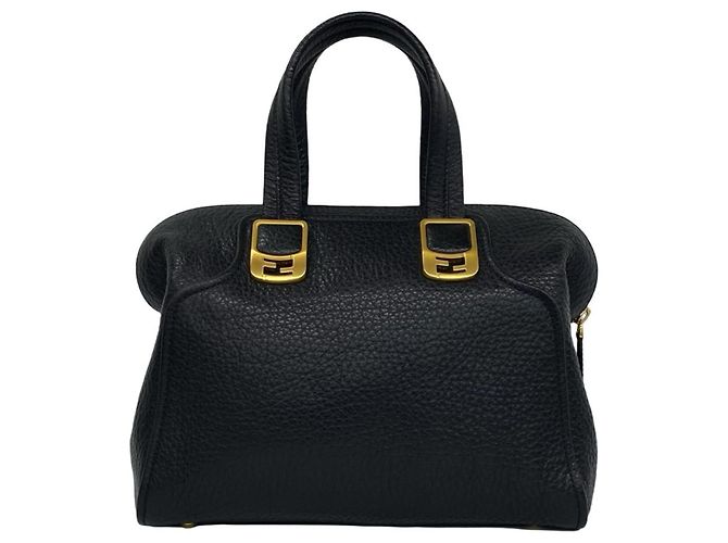 Borsa a tracolla 2-Way Chameleon in pelle Fendi Nero - vista 3