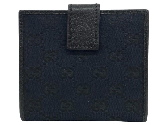 Gucci Bamboo GG Pattern Leder Bi-fold Geldbörse Schwarz - Ansicht 2