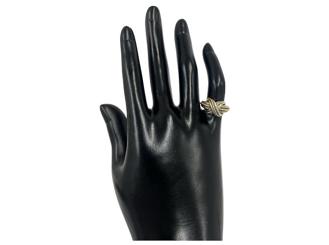 Tiffany & Co Tiffany Vintage Signature Cross Ring Silber Golden - Ansicht 2