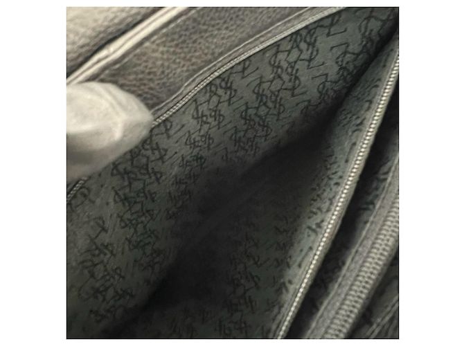 Borsa a tracolla in pelle Yves Saint Laurent Nero Rosso - vista 10