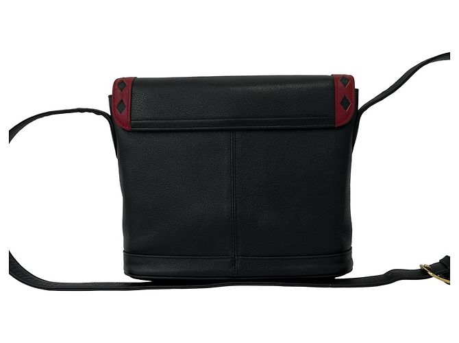Borsa a tracolla in pelle Yves Saint Laurent Nero Rosso - vista 3